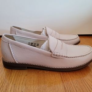 New! Hush Puppies Women's 'Wren' Leather Loafer, Ivory, Size 8